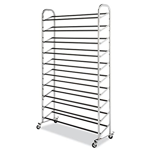 Whitmor 10 Tier Shoe Tower, 50 Pair, Chrome - color: 10 Tier,chrome