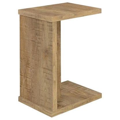 Coaster Home Furnishings - Clower - Wood - C-Shaped Side Table with Rectangular Top, Open Form, and Square Edges - Living Room - Mango - 930277 - color: Mango