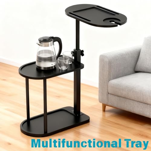 Bath Tub Tray Table, 3 Layer Freestanding Bamboo Bath Tray for Tub Bathtub & Bathroom Accessories, Spa Organizer for Tub Side Use, 8.66 x 15.74 x 34 inches