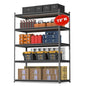 WORKPRO 5-Tier Adjustable Metal Shelving, 36”Wx18”Dx72”H,4000LBS Capacity - color: Black, size: 36"W x 18"D x 72"H