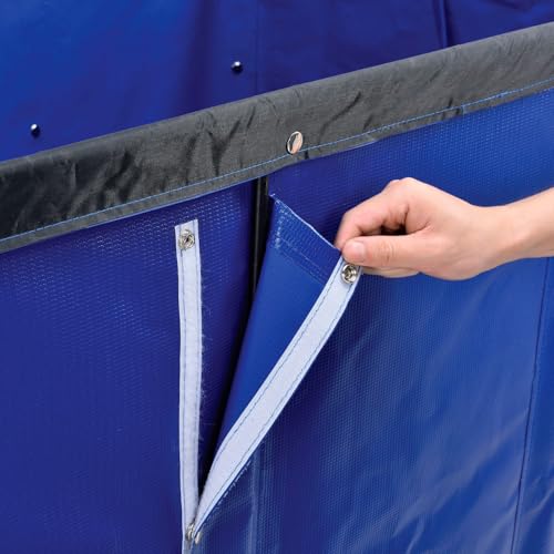 Global Industrial 12 Bushel, Blue Vinyl Basket Bulk Truck, Unassembled | 36"L x 26"W x 33-1/2"H, Rolling Laundry Cart, Commercial Material Handling Cart with 4" Casters - color: Blue