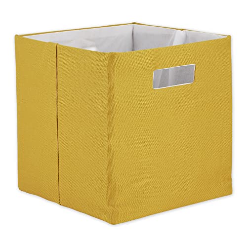 DII Collapsible Polyester Storage Cube, Solid, Lightweight and Durable, Large Square, 13x13x13, Lemongrass - color: Lemongrass, size: Large Square, 13x13x13"