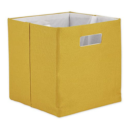DII Collapsible Polyester Storage Cube, Solid, Lightweight and Durable, Large Square, 13x13x13, Lemongrass - color: Lemongrass, size: Large Square, 13x13x13"