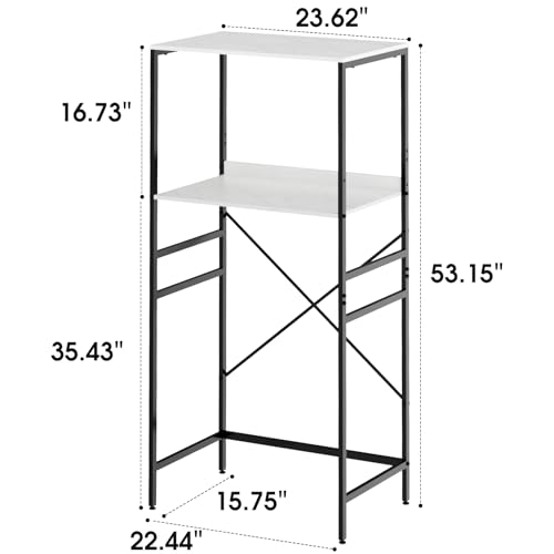 Mini Fridge Shelf Mini Fridge and Microwave Stand Over Mini Fridge Storage Rack Height Adjustable Microwave and Fridge Stand Suitable for Dorm, Kitchens, Offices,Marble-Look - color: Marble-look Finish