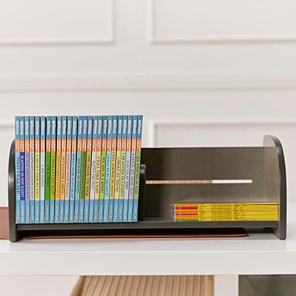 ECR4Kids Adjustable Forward-Facing Tabletop Book Display, Children's Furniture, Grey Wash - color: Grey Wash