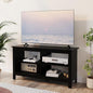 Gyger 43 Inches TV Stand,Mid Century Modern Entertainment Center with 4 Open Shelves Farmhouse TV Media Console Table for Living Room,Bedroom,Television Stand up to 50 Inches(Black) - color: Black