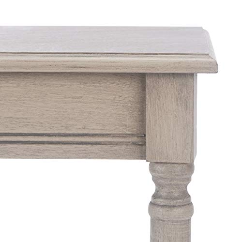 SAFAVIEH Furniture - Tinsley Rectangle Console Table - Greige - Solid Wood - Farmhouse Turned-Leg Design - Ideal for Entryway, Living Room, Hallway, 28"W x 11.75"D x 28"H (CNS5724A) - color: Greige