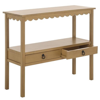 SAFAVIEH Home Collection Haven Desert Brown 2 Lower Drawer Console Table for Entryway, Living Room, Foyer - color: Desert Brown
