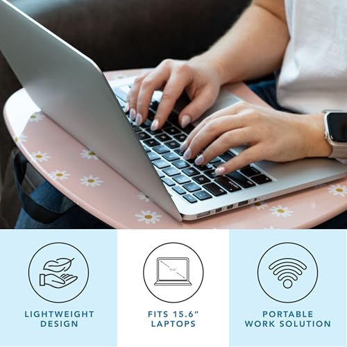 LAPGEAR MyStyle Lap Desk – Pink Daisy, Fits 15.6” Laptops - color: Pink Daisy