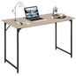 Dkelincs 40 Inch Small Computer Desk Home Office Desk Writing Desk Modern Simple Style Study Work Table with Metal Frame, Easy Assembly, Adjustable Feet, Water-Resistant, Scratchproof Surface, Nature - color: Nature, size: 40 Inch