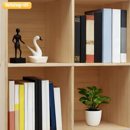 Gdrasuya10 4 Cube Storage Organizer, 3 Tier Modern Wooden Bookcase, Solid Wood Cube Storage Bookshelf Open Book Display Case for Bedroom and Home Office, 23.6" W x 11.8" H - size: 4 Cubes
