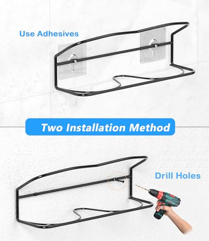 Wall Mounted Shoe Rack 6PCS, with Sticky Hanging Strips, Metal Wall Shoe Storage, Hanging Shoe Organizer for Door/RV/Wall