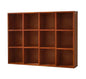 Shadow Box Display Shelf, Wall Mounted Wooden Hanging Display Shelf Floating Shelf Perfect for Little Figurines, Multi-Slot Wall Collection Freestanding Farmhouse Decor Display Case (Brown, 12 Slot) - size: 12 Slot