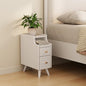 AQIMUELE Small Nightstand with Drawers, Solid Wood Narrow Bedside Table, Narrow Nightstand for Bedroom - color: 1 Pc(white), size: 15.74''D*7.87''W*19.68''H