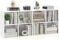 NAFORT 8-Cube Bookcase, 3-Tier Cubby Storage Organizer with 2 Anti-Tipping Kits, Vertical/Horizontal Display Shelf for Living Room, Bedroom, Study, Office, 48" W×11.5" D×24" H, White
