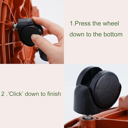 Doseno Plant Caddy with Wheels, Plant Dolly with Wheels, 2 Pack, 13 in | Round rolling plant caddy, 200 lb capacity; plant saucer on wheels with 360° casters moves flower pots indoors or on patios - color: 2 Pack-Brown