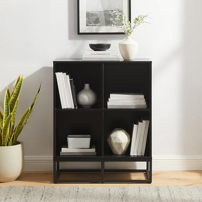 Crosley Furniture Enzo Record Storage Cube Bookcase, Vinyl Records Holder and Player Stand, Black