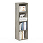 Furinno PASIR Book Shelf, 4-Tier Modern Bookshelf, Open Shelves Bookcase 9 x 12 x 42, Easy Assembly, for Living Room, Bedroom, Home Office, French Oak - color: French Oak, size: 4-Tier Cube