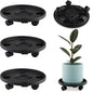 Rolling Plant Stand with Wheels 3 Pack 13 Inch Plant Caddy with Wheels Heavy Duty Plant Dolly Roller Base with Wheels Round Flower Pot Rack Holder Planter Trolley Tray, Black - color: Black, size: 13 inch