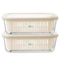 Urban Green Glass Food Storage Containers with Glass Lids, Microwave Safe Food Container Set, Aitight Meal Prep Container Set, BPA Free Colander, LeakProof, 2 Pack - color: ‎Ivory White -2p