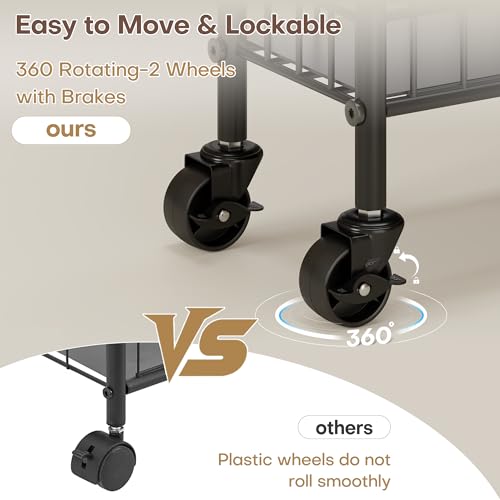 Slim Rolling Storage Cart with Wheels, Metal 6 Tier Spice Rack Mobile Shelving Unit Organizer Kitchen Utility Cart for Office Bathroom Kitchen Laundry Room Narrow Places (6inches) - size: 6inches