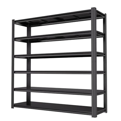 84"H Garage Shelving Heavy Duty Storage Shelves 6000 LBS Adjustable Metal Shelving Uints and Storage for Garage,Warehouse,School,Commercial,Business,62 "W x 24 "D x 84 "H (6T 84*62*24) - size: 6T 62 "W x 24 "D x 84 "H