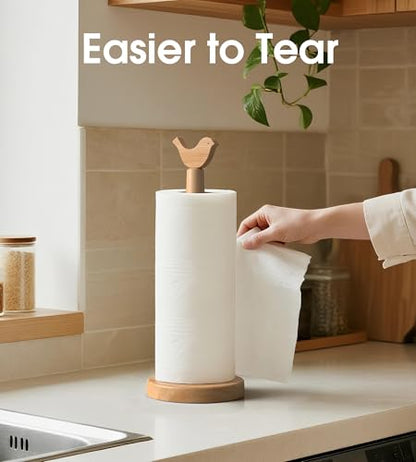 Cute Wooden Paper Towel Holder Stand - Kitchen Paper Hanger Rack Bathroom Towel Roll Stand Organizer Simply Standing Countertop Paper Roll Holder, Bird - size: Standard, style: Bird