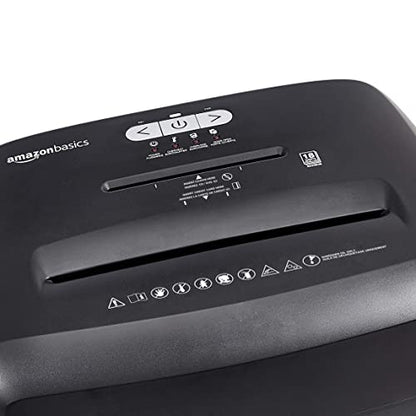 Amazon Basics 18 Sheet Cross Cut Paper, CD, and Credit Card Shredder with 6 Gallon Bin, 30 Minutes Continuous Run Time, Black - color: Black, size: 18 Sheet