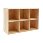 6 Cube Solid Wood Bookcase, Wooden Bookshelf Modern Floor Standing Storage Shelf for Living Room Bedroom Office, 11.8 * 11.8 * 11.8in Cubes with 55lbs Capacity, Easy Assembly - size: 6 Cube A