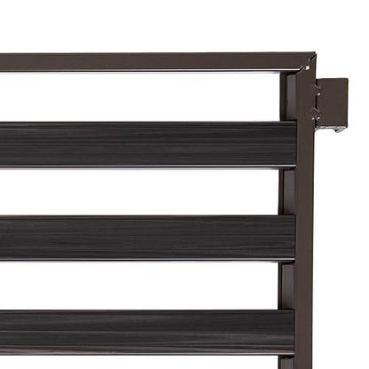 3-Tier Stackable 1" Slat Steel Frame Shoe Rack, 27.25"W x 12.75"D, Espresso | Interlocking modular design maximizes storage while the sturdy steel frame holds up to 12 pairs of shoes (Patented Design) - color: Espresso Slat, size: 3-Tier (NEW MODEL)