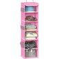Simple Houseware 6 Shelf Hanging Closet Organizer, Pink - color: Pink, size: 6 Shelf