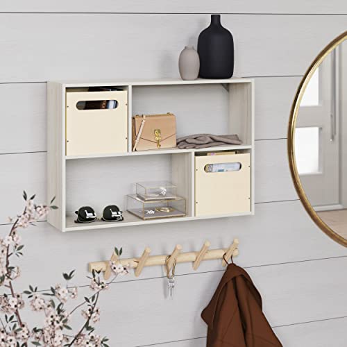 ClosetMaid 5437 Collapsible Mini Storage Bin with Two Handles, 2-Pack, Natural Linen - color: Natural Linen