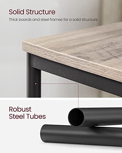 VASAGLE Side Tables Set of 2, Small End Table, Nightstand for Living Room, Bedroom, Office, Bathroom, Greige and Black ULET272B02 - color: Greige + Black