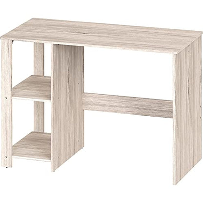 SHW 38-Inch Home Office Computer Desk with Shelves, Maple - color: Maple