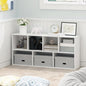 Furinno LUDER Book Shelf, 7-Cube Bookshelf, Bookcase with Open Shelves, 9.4 x 19.5 x 41.7, Easy Assembly, for Living Room, Bedroom, Home Office, Plain White - color: Plain White, size: 7-Cube, 9.4 x 19.5 x 41.7