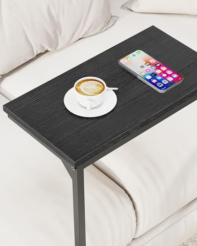 TUTOTAK C Shaped End Table, Small Side Table, Set of 2, 28.7 inch Tall Couch Table, Sofa Table, Living Room, Bed Room, Black TB01BK0712 - color: Black