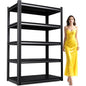 71.2" H Garage Shelving Heavy Duty Storage Shelves, Metal Adjustable Shelving Unit, Utility Garage Organizer Shelf for Basement, Pantry, Kitchen, Warehouse,15" Dx35 Wx71.2 H, Black - size: 5-Tier-15"Dx35"Wx71.2"H
