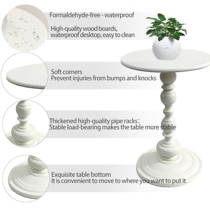Pedestal White Metal Side Table, Sofa Coffee Table, Small TV Tray Table for The Sofa In the Living Room and Bedroom, Mini Coffee Table is Lightweight and Convenient to Move, 20.47 (H) *13.77 (W) - color: 1pcs - White Upgrade Iron Table