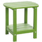 Outdoor Side Table 2 -Tier Adirondack Table HDPE Patio Side Table Weather Resistant End Table Small Outdoor Table (Lime) - color: Lime