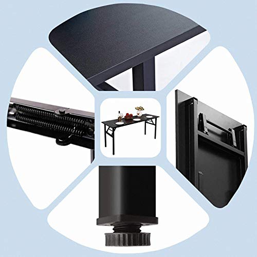 Need Home Office Desk - 60 Inches Large Computer Desk Sturdy Black Table Foldable Desk Gaming Computer Table No Assembly Required AC5CB 60 inch - color: Black & Black Frame, size: 60 inch