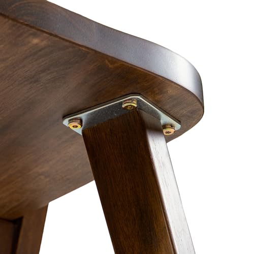 Furniture of America Nazaen III Mid-Century Modern Wood 21.5-inch Side Chairs with Rounded Backrest and Semi-Handmade for Home Kitchen, Dining Room, Rich Walnut (Set of 2) - color: Rich Walnut, size: Style 3