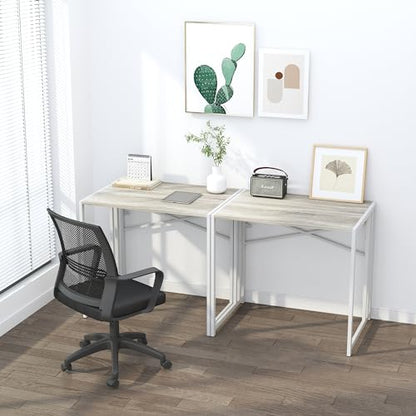 Lutown-Teen Small Folding Desk 32 inch, No Assembly Required Small Office Desk, Writing Gaming Computer Camping Desk, Beige - color: Beige, size: 32 Inch