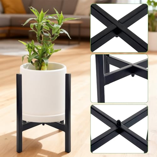 4 Pack Metal Plant Stands, Indoor & Outdoor Plant Flower Supports | Sturdy & Stable with No Wobble, Perfect for Porch, Patio, Indoor Room and Garden for Plant Enthusiasts