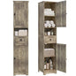 Tall Bathroom Cabinet,Storage Cabinet with 5 Shelves & 1 Drawer, with Adjustable Shelve, for Bathroom, Kitchen, Entryway, Living Room (Gray) - color: Grey