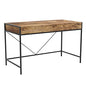 Safdie & Co. Computer Desk 49inch for Home Office and Small Spaces with 2 Drawers Brown Reclaimed Wood with Black Metal. Ideal for Writing, Gaming, Study, Work from Home.