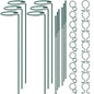 Plant Stake Support - 6 Pack Adjustable Height 12" or 24", Garden Support Stake Plant Cage Support Rings, Single Stem Plant Support Stakes, for Flowers Amaryllis Tomatoes Peony Lily Rose (24inch) - size: 24inch