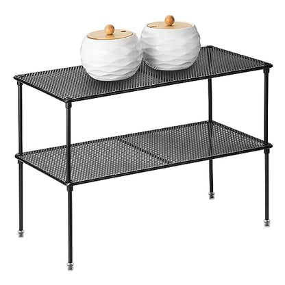 2-Pack Kitchen Cupboard Shelf Organizer | Expandable & Stackable, For Cabinet, Counter Cupboard Organiser, For Bathroom, Kitchen, Laundry Room