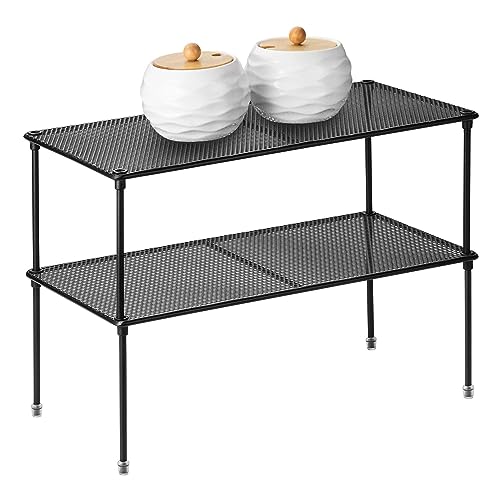 2-Pack Kitchen Cupboard Shelf Organizer | Expandable & Stackable, For Cabinet, Counter Cupboard Organiser, For Bathroom, Kitchen, Laundry Room