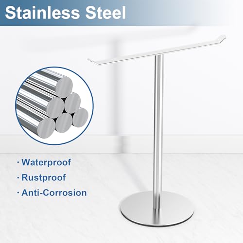 Towel Rack T-Shape Hand Towel Holder for Bathroom,Headband Holder Organizer and Bathroom Towel Racks,Kitchen Towel Rack Silver Hand Towel Holder - color: Brushed Nickel