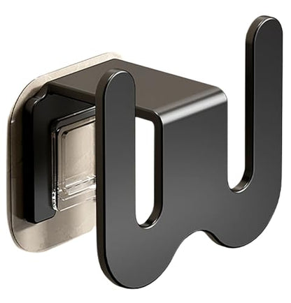 Black Slipper Rack, 3 Inch x 2 Inch Aluminium No Punching Hole Slipper Holder for Hanging Slipper, Making Your Room Tidy, Used for Bedroom and Bathroom (Black) - color: Black